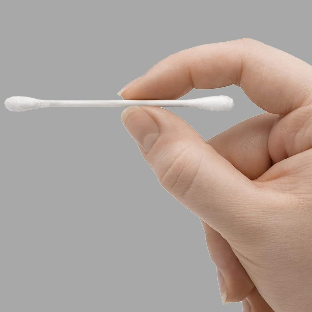 Amazon Basics Double-Tipped Cotton Swabs for Personal Hygiene and Baby Care. Cotton. Versatile. Baby Safe. 500 Count