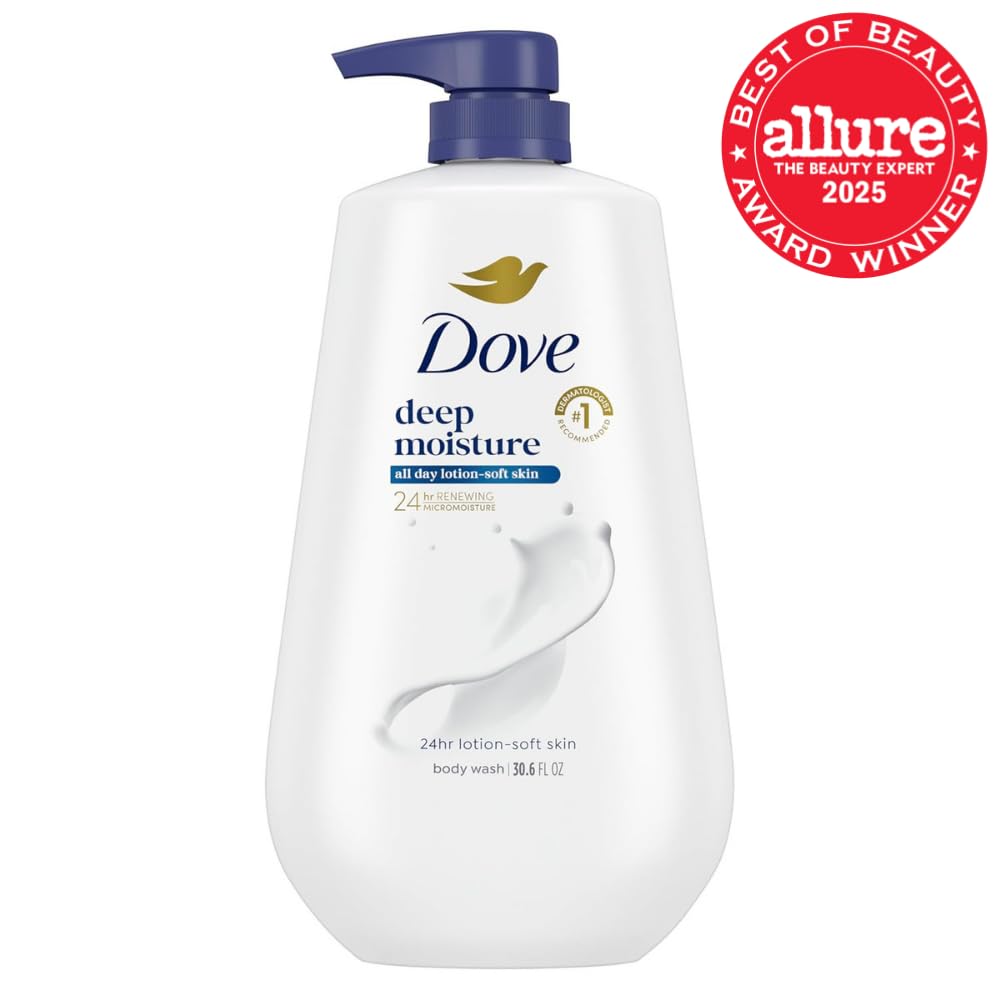 Dove Body Wash Body Wash Deep Moisture 30.6 oz Pump. Sulfate Free | Dove Deep Moisture Body Wash hydrates dry skin for 24 hours with a sulfate-free formula and MicroMoisture technology.