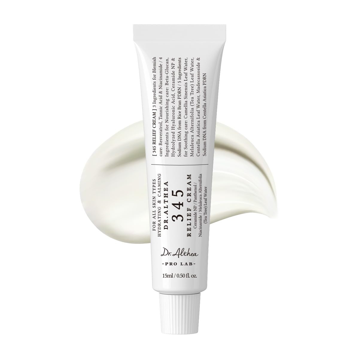 Dr.Althea 345 Relief Cream. 1.69 Fl Oz (Ver.2 - Pack of 1) | PDRN & Hyaluronic Acid for Instant Hydration. Blemish. Post-Acne Vegan Face Moisturizer with Centella. Non-comedogenic