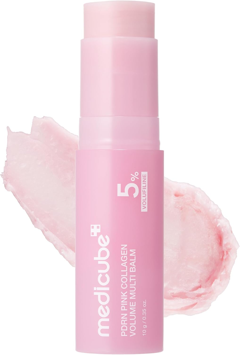 medicube PDRN Pink Collagen Volume Multi Balm Stick - Face & Body Balm | Volufiline. PDRN. NAD. Collagen - Under-Eyes. Neck. Forehead. Smile Lines. Lips. Plumping & Radiance for Line Care. K-Beauty