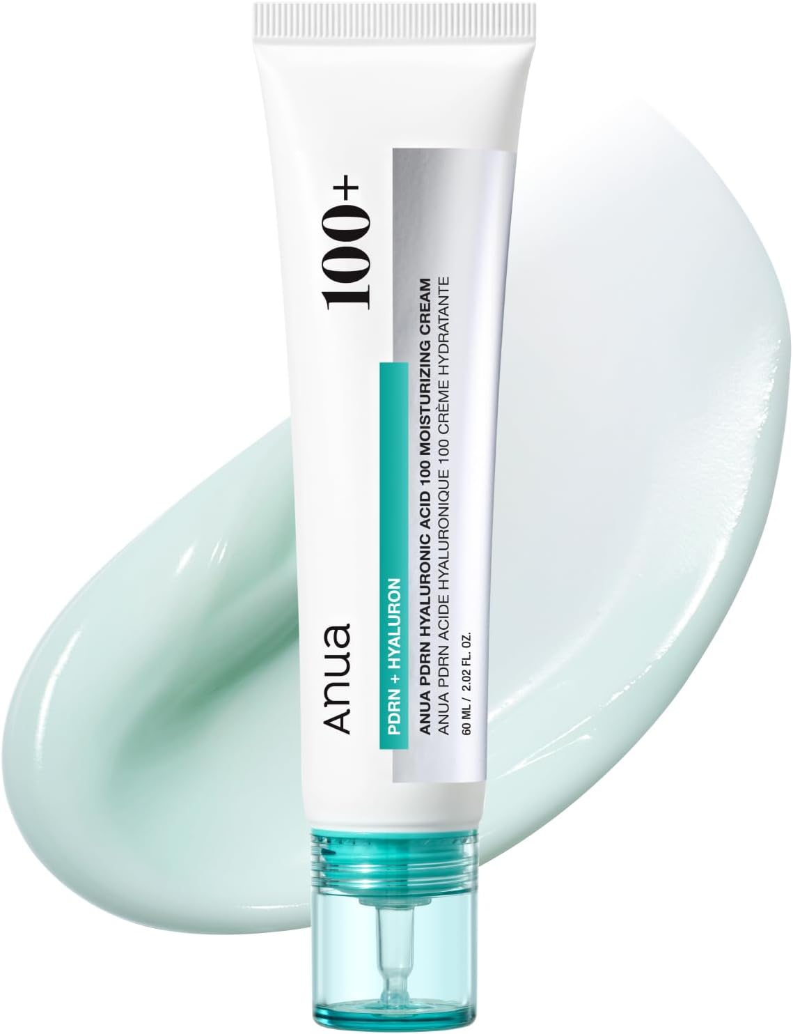 Anua PDRN Hyaluronic Acid 100 Moisturizing Cream. 2.02 fl oz | Lightweight. Non-Greasy Hydrating Face Moisturizer with Salmon DNA for Glass Skin. Korean Skincare