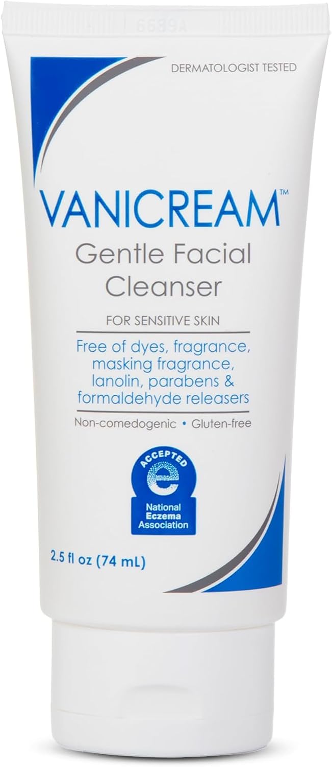 Vanicream Gentle Facial Cleaner. pH-Balanced Face Wash. 8 Fl Oz | Formulated without Common Irritants for Sensitive Skin. Removes Makeup. Dirt and Excess Oils. Non-Comedogenic