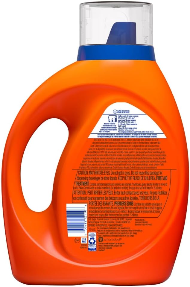 Tide Laundry Detergent Liquid. Original Scent. 64 Loads. 80 FL OZ. Works on 100% of Common Stains. Laundry Soap. Liquid Laundry Detergent