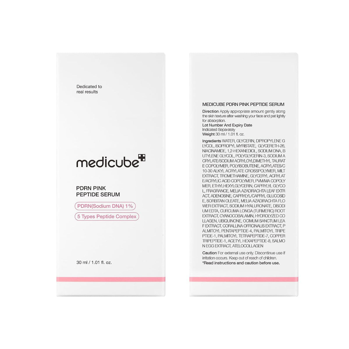 medicube PDRN Pink Peptide Serum with Salmon DNA | Pink Glow Serum - Peptides & Niacinamide for Hydration & Firm-Looking Skin. Uneven Tone Care. Korean Skincare. 1.01 fl. Oz