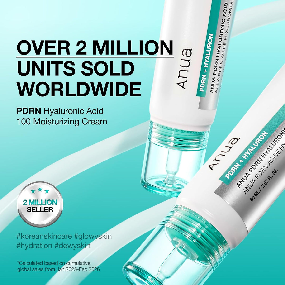 Anua PDRN Hyaluronic Acid 100 Moisturizing Cream. 2.02 fl oz | Lightweight. Non-Greasy Hydrating Face Moisturizer with Salmon DNA for Glass Skin. Korean Skincare