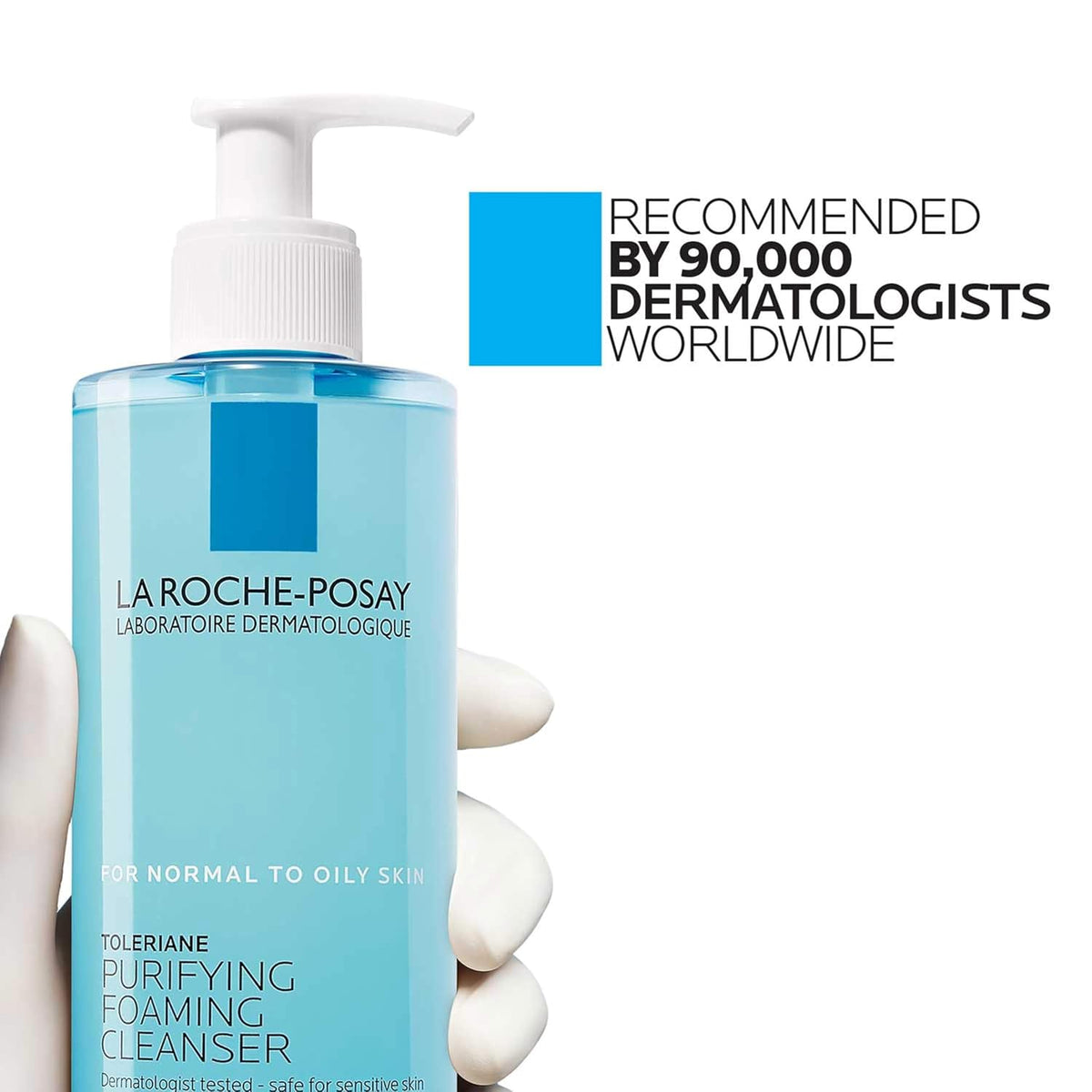 La Roche-Posay Toleriane Purifying Foaming Facial Cleanser. 13.52oz | Oil free face wash for sensitive skin with niacinamide and ceramides. Pore cleanser that won't dry out skin and is soap free.
