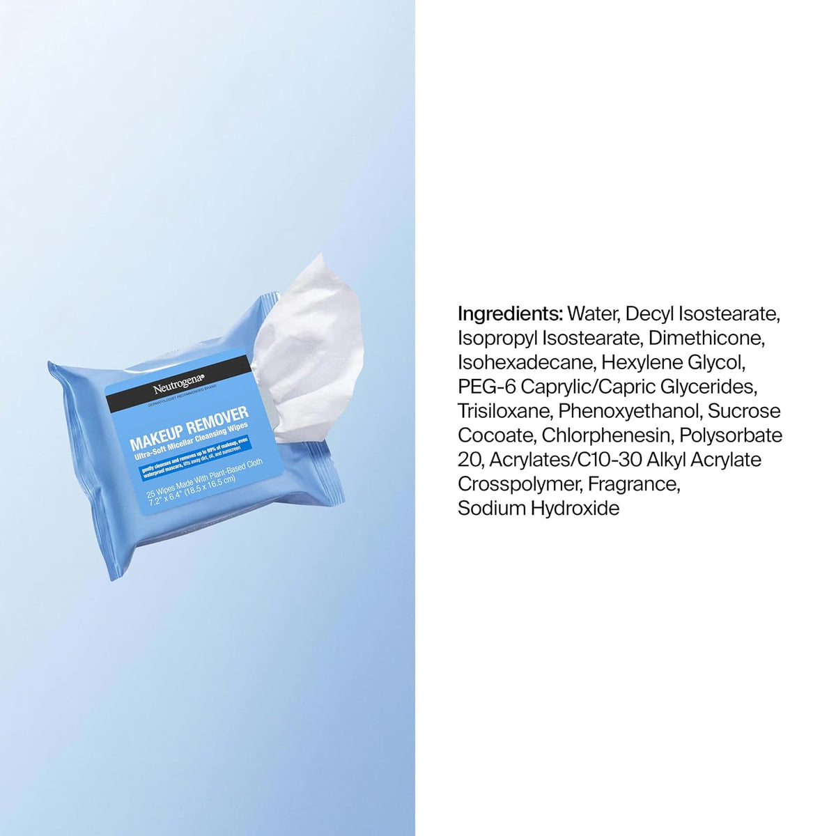 Neutrogena Makeup Remover Towelettes. Daily Single Face Towelettes. 20 Ct | Makeup Remover. Makeup Removing Cleansing Wipes. Suitable for Dirt & Oil Removal. Alcohol-Free