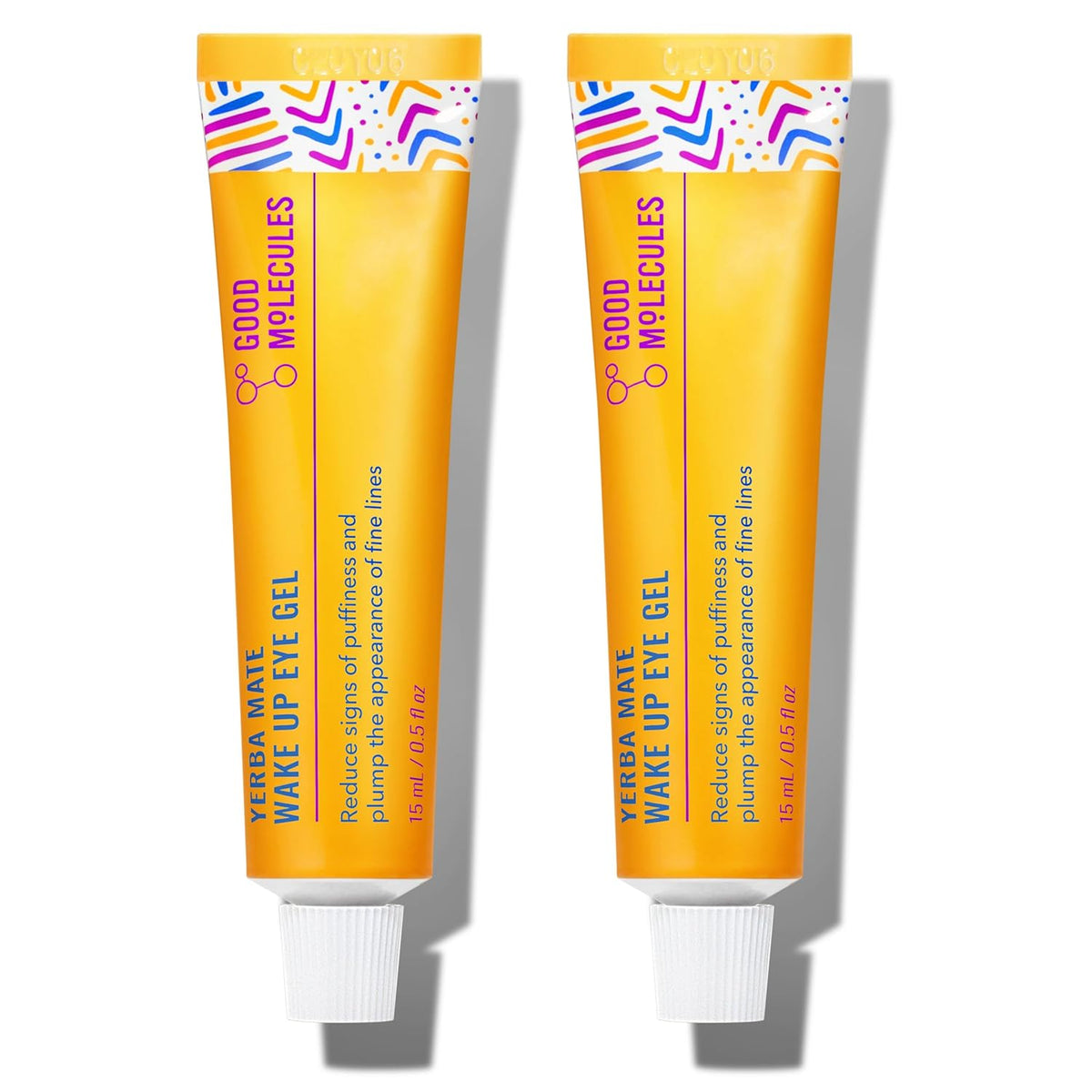 Good Molecules Yerba Mate Wake Up Eye Gel. Caffeine Under Eye Cream. 15 ml | Refreshes and hydrates tired under eyes with caffeine. Helps improve the look of puffiness. under eye bags. and fine lines.