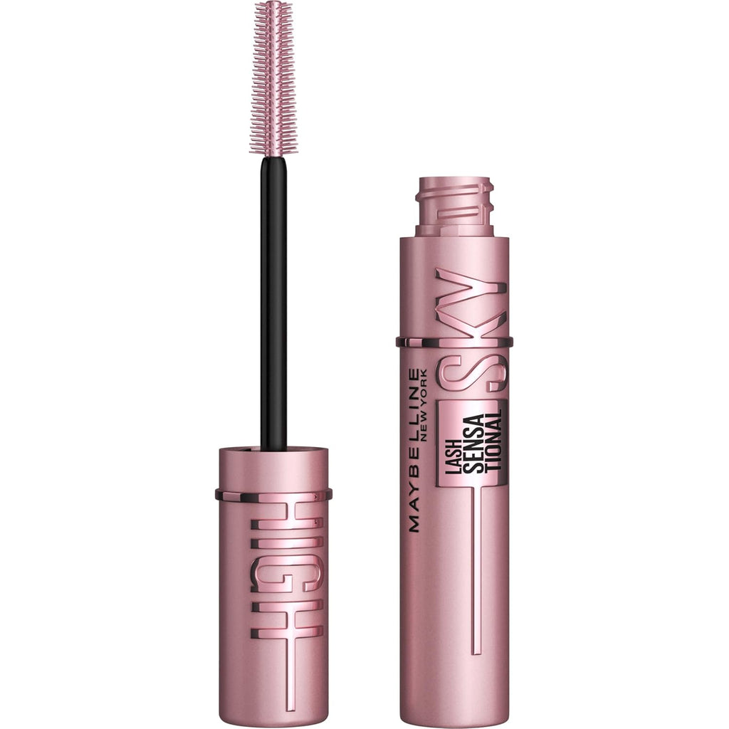 Maybelline Lash Sensational Sky High Washable Mascara Makeup. Volumizing. Lengthening. Defining. Curling. Multiplying. Buildable Formula. Blackest Black. 1 Count