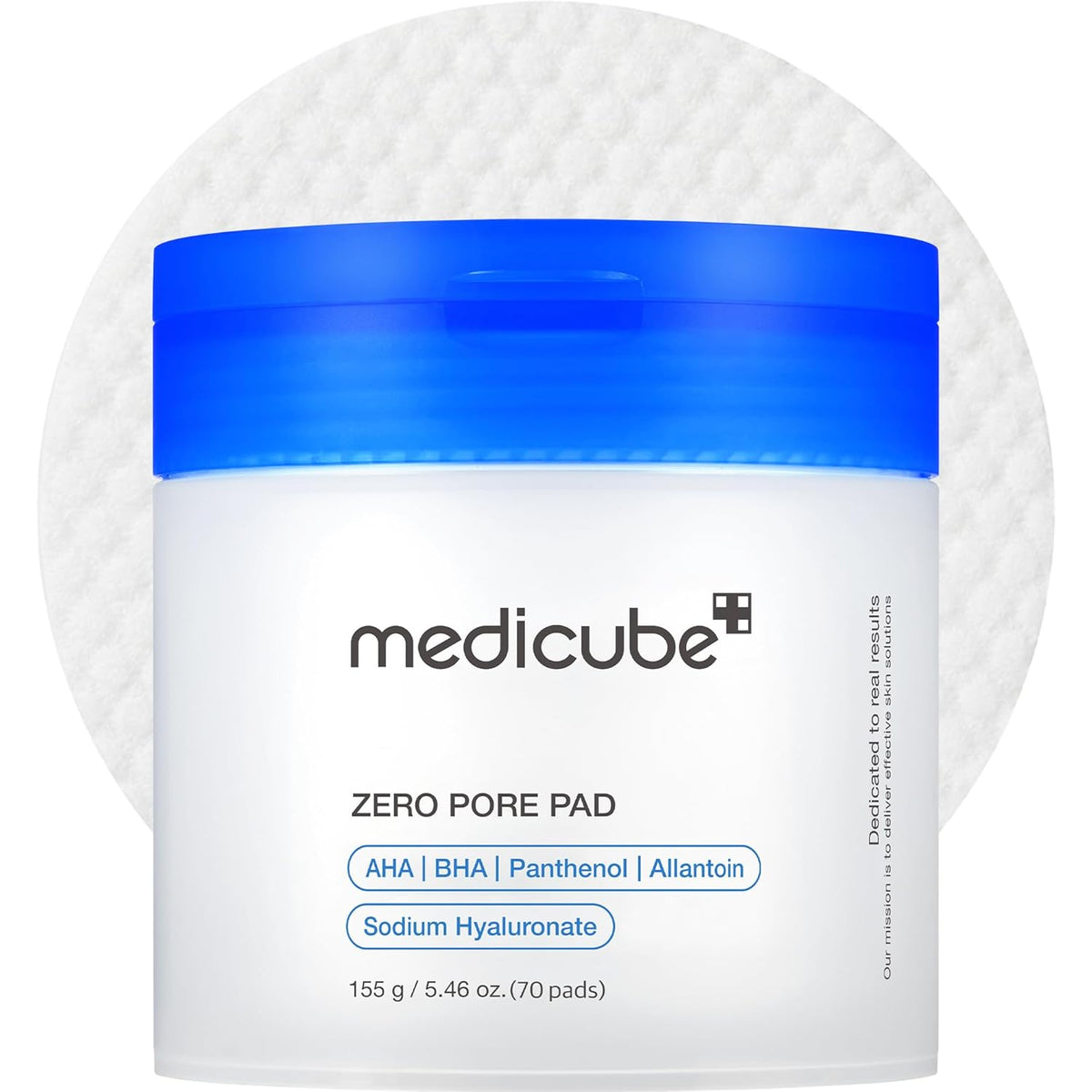 medicube Toner Pads Zero Pore Pad 2.0 for Exfoliation and Pore Care | Dual-Textured Facial Pad with 4.5% AHA Lactic Acid. 0.45% BHA Salicylic Acid - For All. Korean Skin Care. 70 Pads. 1 Pack