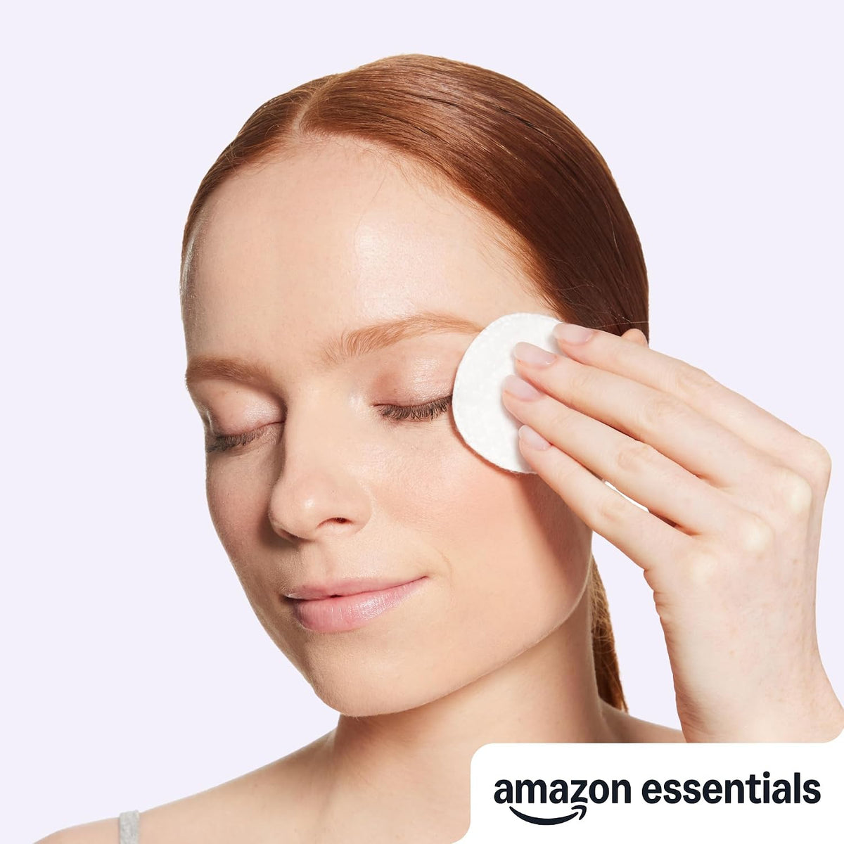 Amazon Basics Hypoallergenic Cotton Rounds for Makeup Removal and Skincare. 100 Count. 1 Pack