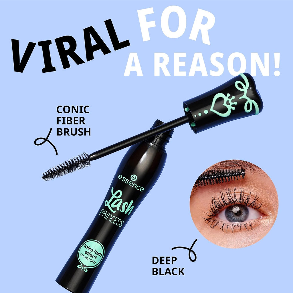 essence Lash Princess False Lash Effect Mascara. Black (Pack of 1) | Volumizing & Lengthening. Clump-Free Fiber Brush. Defines and Separates; Vegan. Cruelty Free. Paraben Free. Oil Free