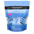 Neutrogena Makeup Remover Towelettes. Daily Single Face Towelettes. 20 Ct | Makeup Remover. Makeup Removing Cleansing Wipes. Suitable for Dirt & Oil Removal. Alcohol-Free