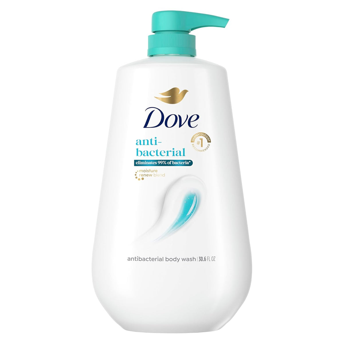 Dove Body Wash Antibacterial For All Skin Types 30.6 oz Pump. Sulfate Free | Dove Antibacterial Body Wash eliminates 99% of bacteria while nourishing skin with a sulfate-free formula