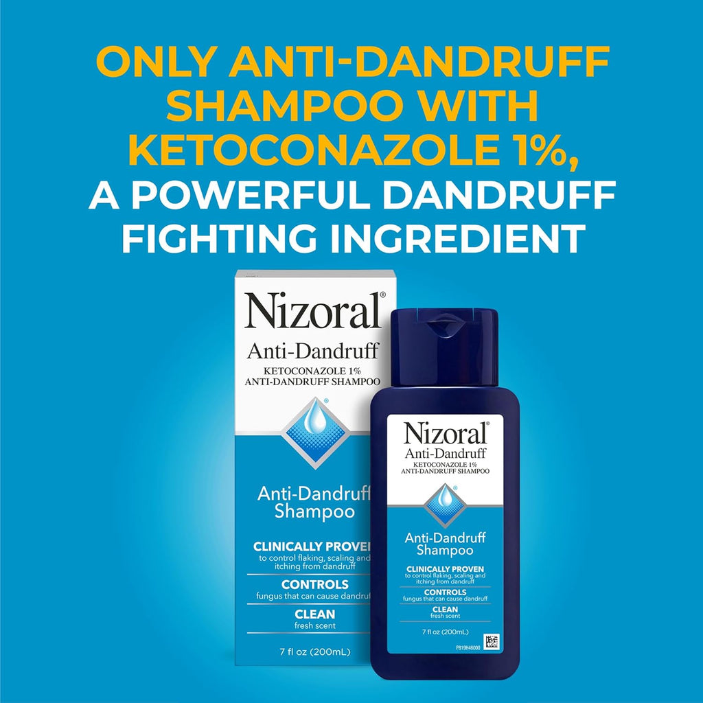 Nizoral Anti-Dandruff Shampoo with 1% Ketoconazole. Fresh Scent. 7 Fl Oz | Anti-Fungal Shampoo. Dandruff Shampoo for Dandruff Relief. Ketoconazole Shampoo. Dandruff Treatment. 1% Ketoconazole