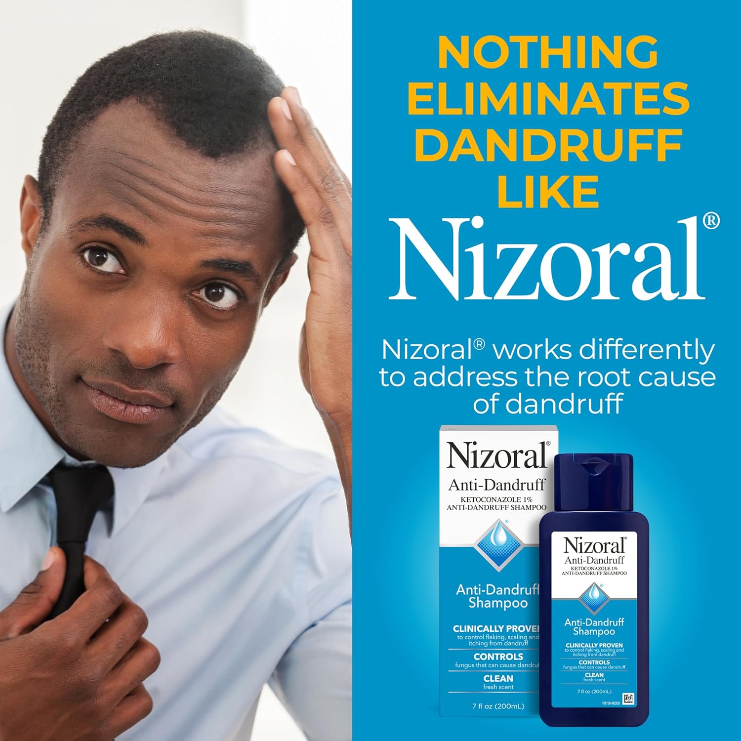 Nizoral Anti-Dandruff Shampoo with 1% Ketoconazole. Fresh Scent. 7 Fl Oz | Anti-Fungal Shampoo. Dandruff Shampoo for Dandruff Relief. Ketoconazole Shampoo. Dandruff Treatment. 1% Ketoconazole