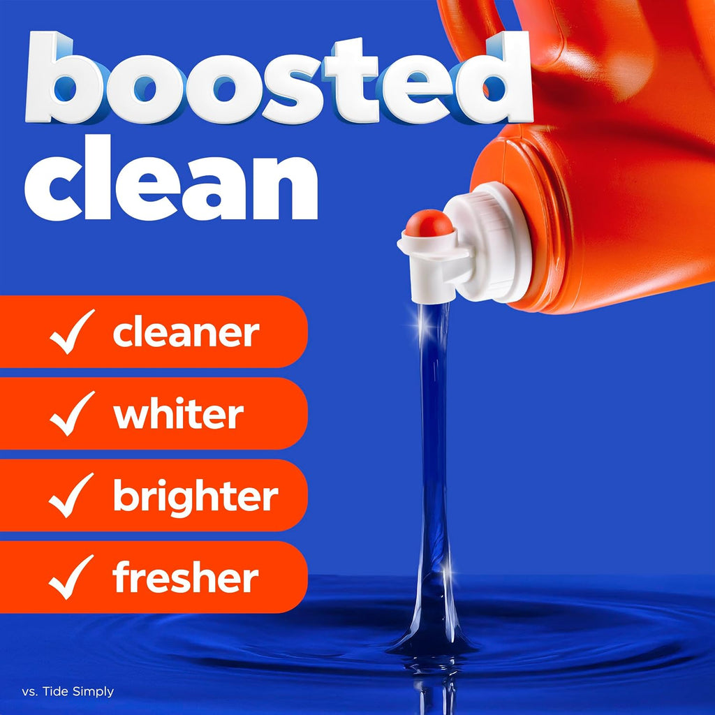 Tide Liquid Laundry Detergent. Original Scent. 125 fl oz. 100 Loads. Boosted Clean Even in Cold Water with Concentrated Washing Soap
