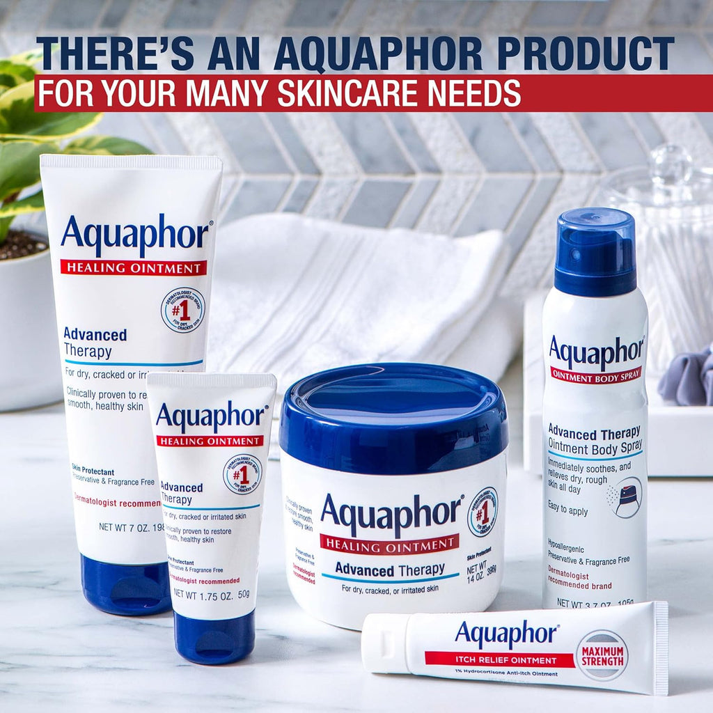Aquaphor Advanced Therapy Healing Ointment. Skin Protectant. 7 OZ | Clinically Proven Skin Protectant Moisturizer for Cracked. Irritated or Dry Skin Relief. Dye and Fragrance Free