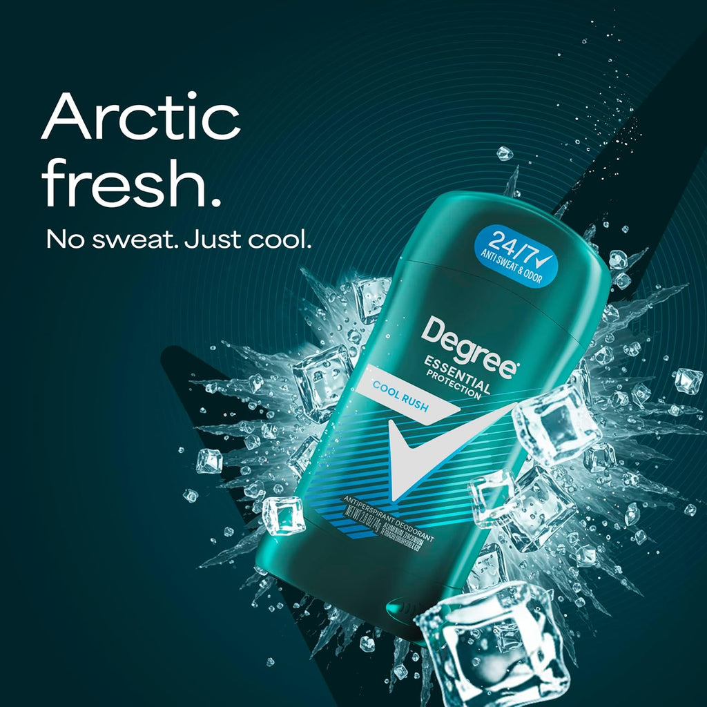 Degree Men Original Antiperspirant Cool Rush Twin Pack Sweat 2 Pack 2.7 oz | 48-Hour Sweat & Odor Protection for Men