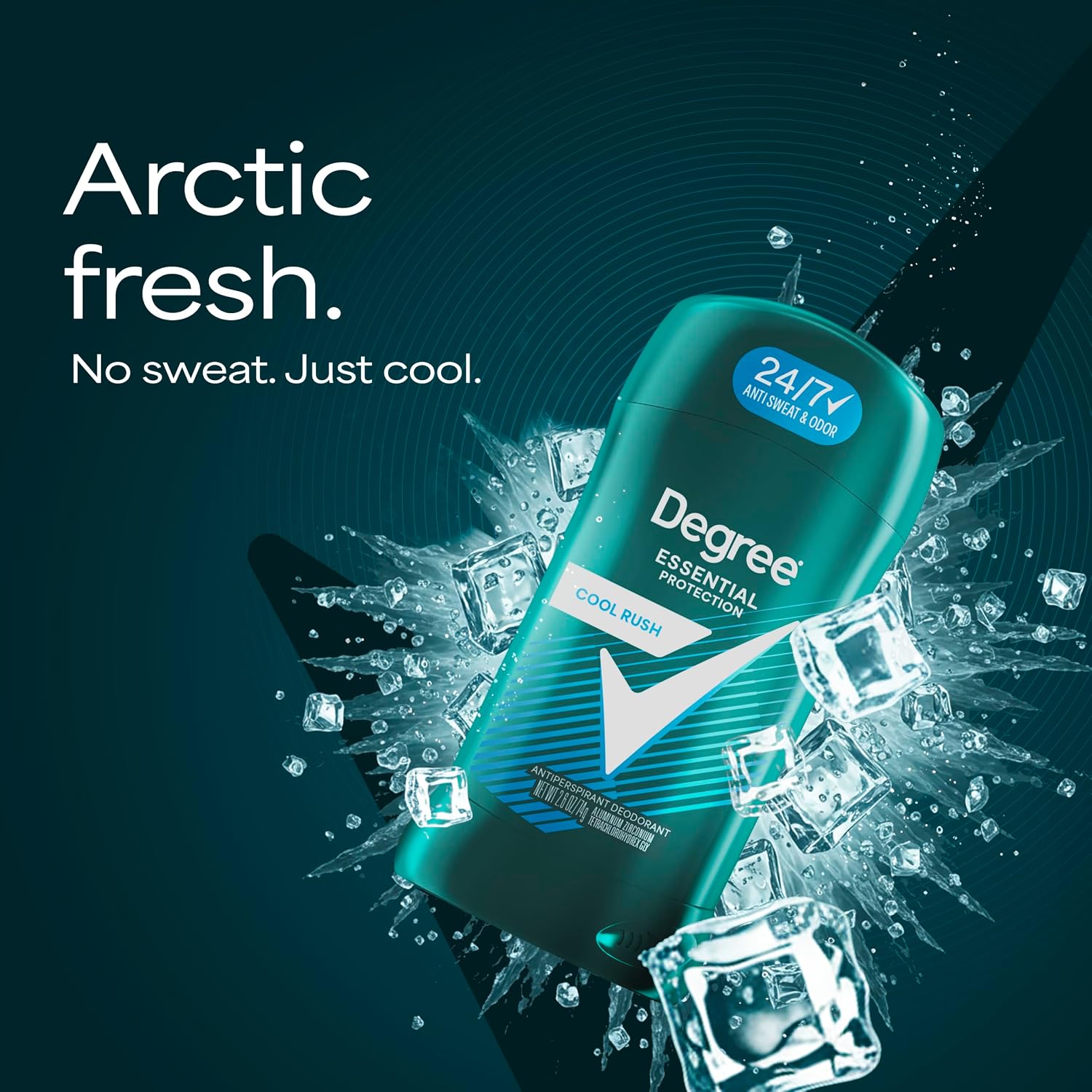 Degree Men Original Antiperspirant Cool Rush Twin Pack Sweat 2 Pack 2.7 oz | 48-Hour Sweat & Odor Protection for Men