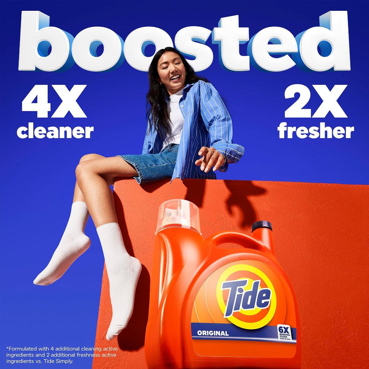Tide Liquid Laundry Detergent. Original Scent. 125 fl oz. 100 Loads. Boosted Clean Even in Cold Water with Concentrated Washing Soap