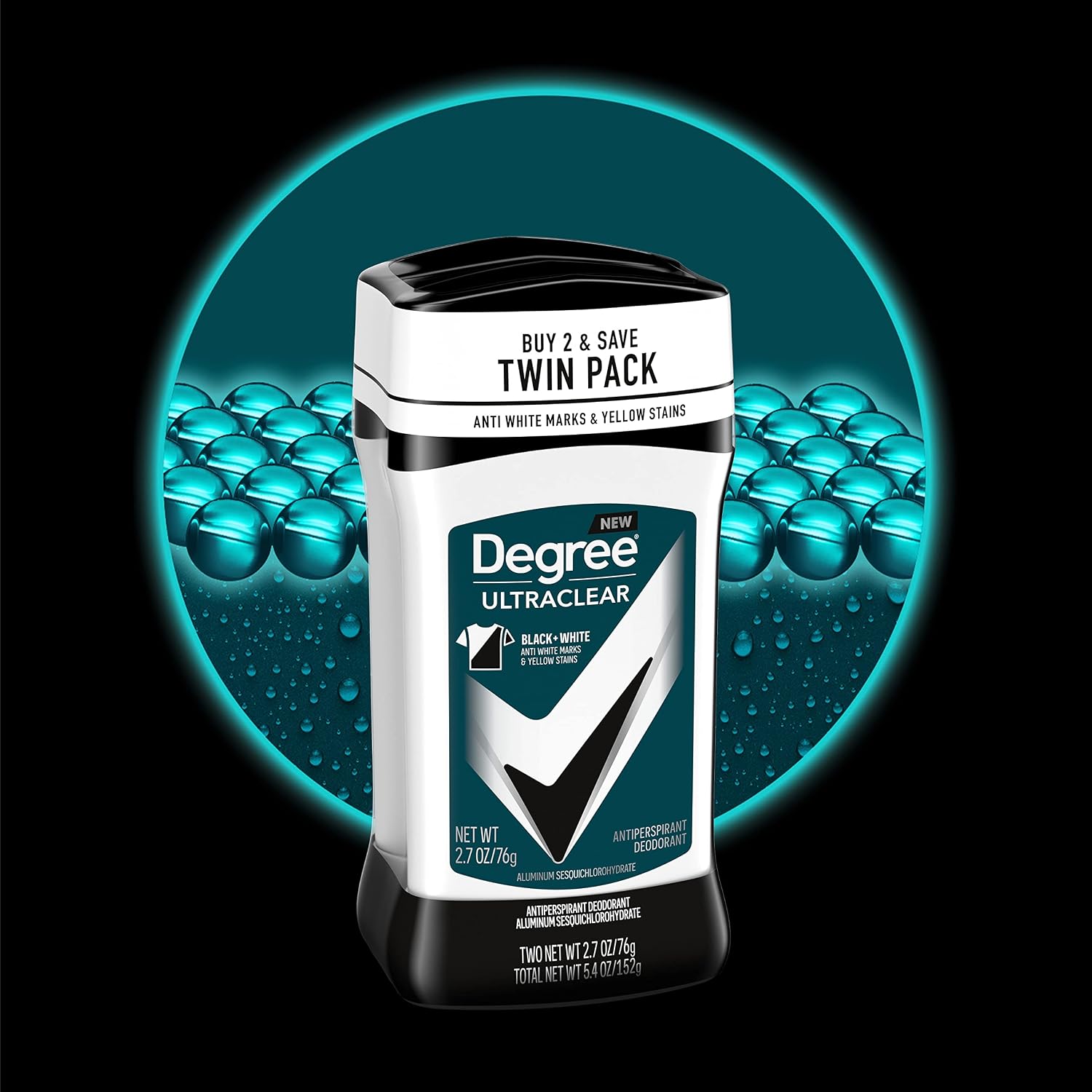 Degree Men UltraClear Antiperspirant Deodorant Black+White 2 Count 72-Hour Sweat & Odor Protection Antiperspirant For Men With MotionSense Technology 2.7 oz | 72-Hour Sweat & Odor Protection for Men with MotionSense Technology