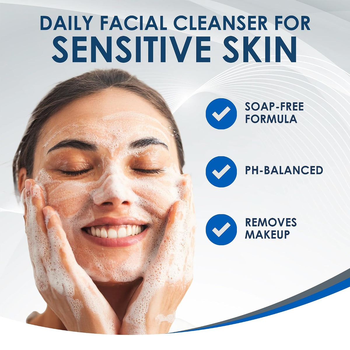 Vanicream Gentle Facial Cleaner. pH-Balanced Face Wash. 8 Fl Oz | Formulated without Common Irritants for Sensitive Skin. Removes Makeup. Dirt and Excess Oils. Non-Comedogenic